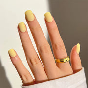 美甲｜馬卡龍黃可拆卸穿戴甲 甲片批發｜365nails