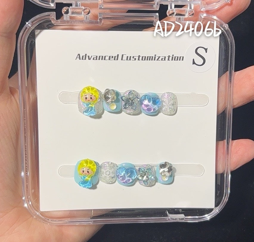 可愛迷你卡通兒童穿戴甲綜合盒