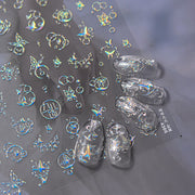 365nails: "Gold Metallic Butterfly Bubble" – Nail Art Stickers