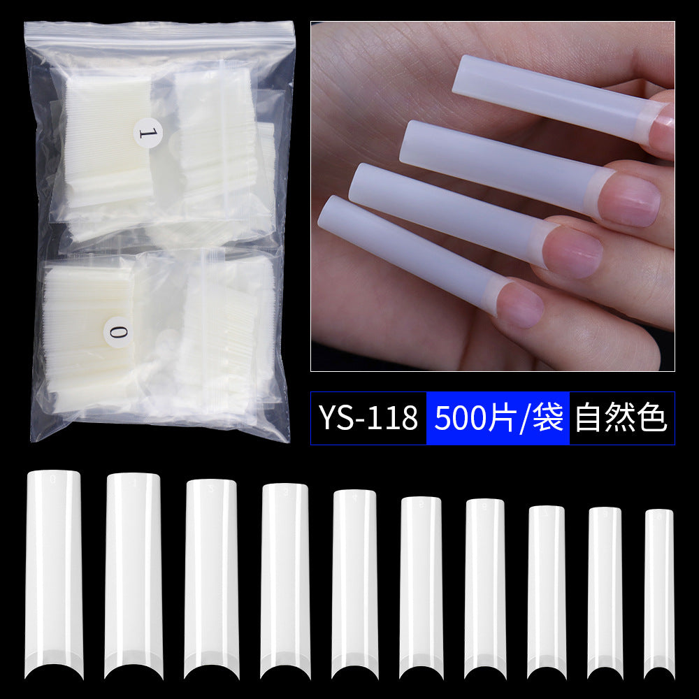 Pro Design Collection: "Half-Cover Tube" – Customizable Half-Cover Tube Nail Tips