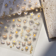 365nails: "Golden Star Lily" – Celestial Nail Stickers