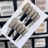 Extra Long 5.5cm Water Pipe Press-On Nails | Handmade Collection | Round Shape