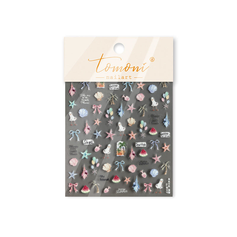 365nails: "검은 고양이의 여름 휴가" – 네일 아트 스티커