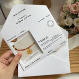 Luxury Pearlescent Envelope with Foil Stamping – Elegant Shiny Paper Envelope for Gifts and Letters