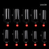 Nail Tips nail pads Transparent semi-stickers Shallow stickers 500 pcs Bag flat-head water pipe nail patches Nail art extension fake nail pads