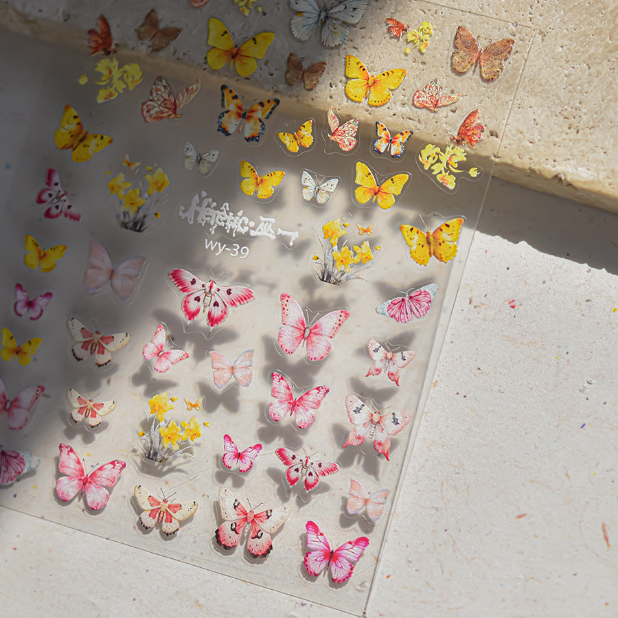 365nails: "Watercolor Ink Butterfly" – nail art stickers