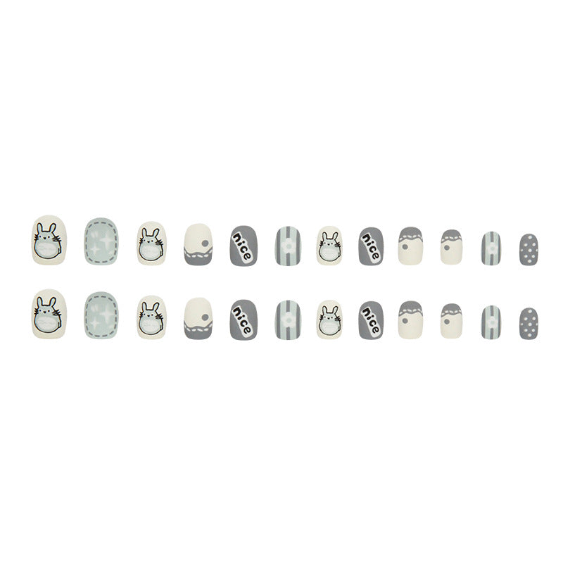 Cute and fresh short animated kids nails｜365nails
