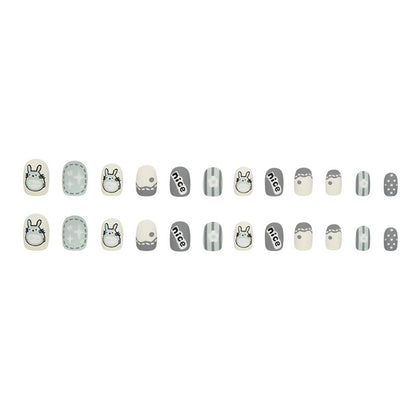 Cute and fresh short animated kids nails｜365nails