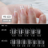 Nail Tips Transparent nail piece, special box for press on nails, full sticker, seamless patch, manicure, long water drop, almond nail patch, fake nail.