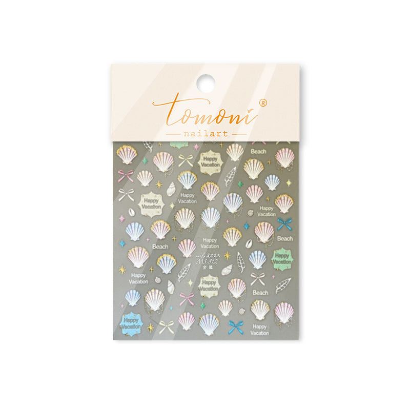 365nails: "Beach Vacation Shell" – nail art stickers
