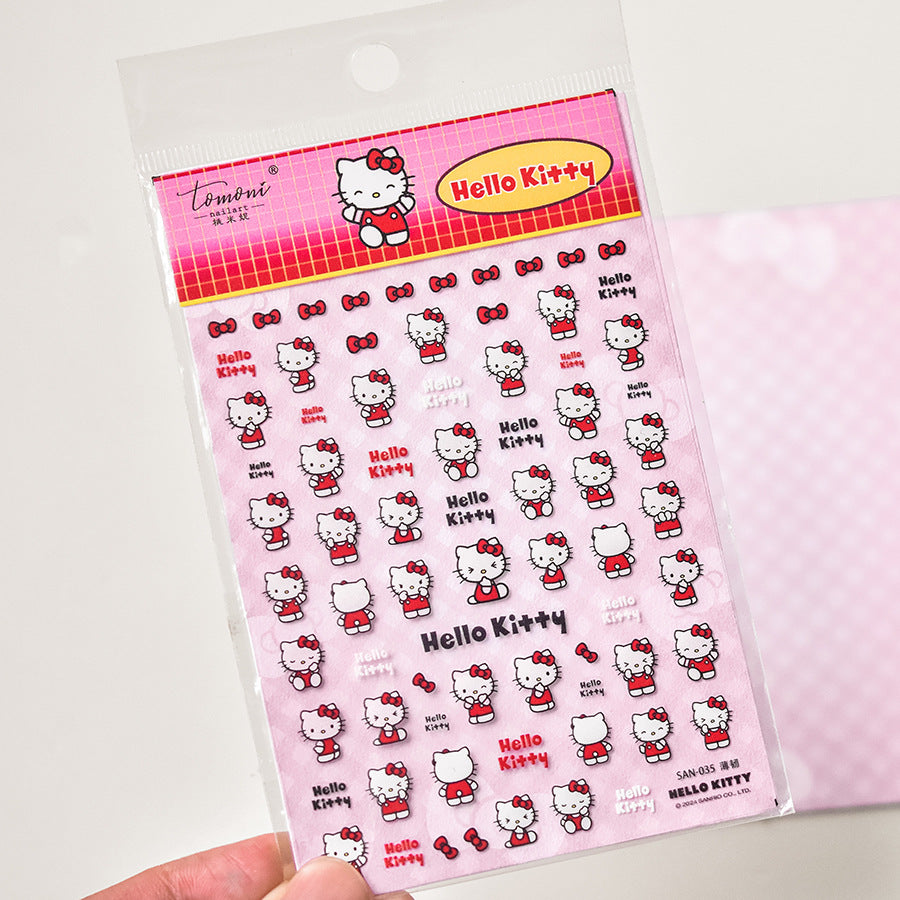 365nails: "Hello Kitty nœud rouge classique" – Stickers pour ongles