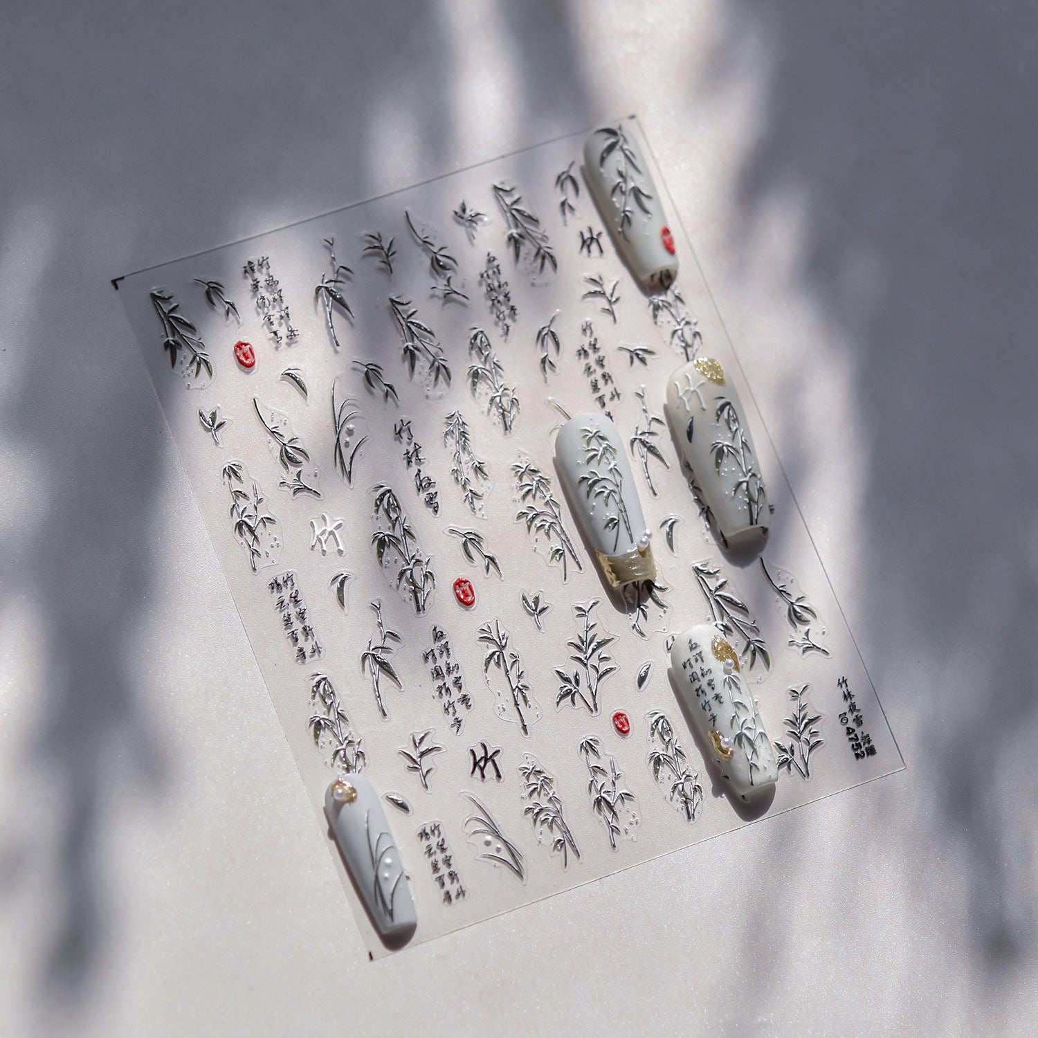 365nails: "Elegant Chinese Bamboo & Calligraphy" – nail art stickers