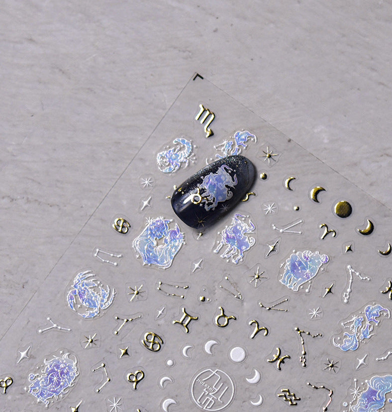 Celestial Zodiac Crystals – Astrology Nail Art Set