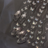 Holographic Butterfly Nail Stickers – 3D Embossed Iridescent Set