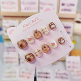 Kapibara Dessert Cute Kids Press On Nails Set