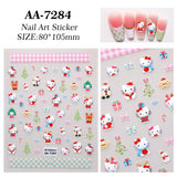 Sanrio Christmas Series Nail Art Sticker 5D Embossed Hello Kitty Melody Kulomi Nail Sticker CA