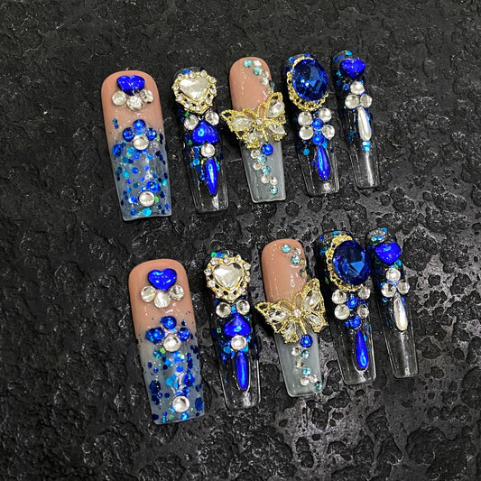 Pure handmade press on nails   nail art fake nails beauty | 365nails