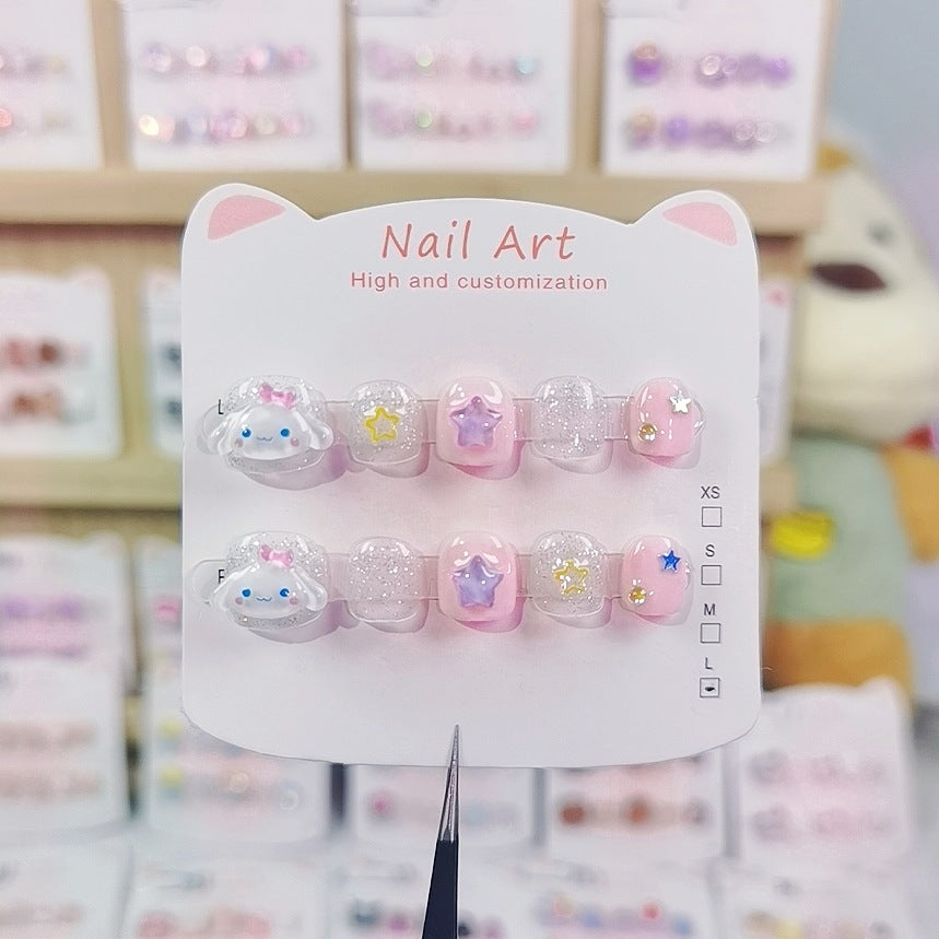 Sanrio 粉彩可愛兒童穿戴甲角色套組
