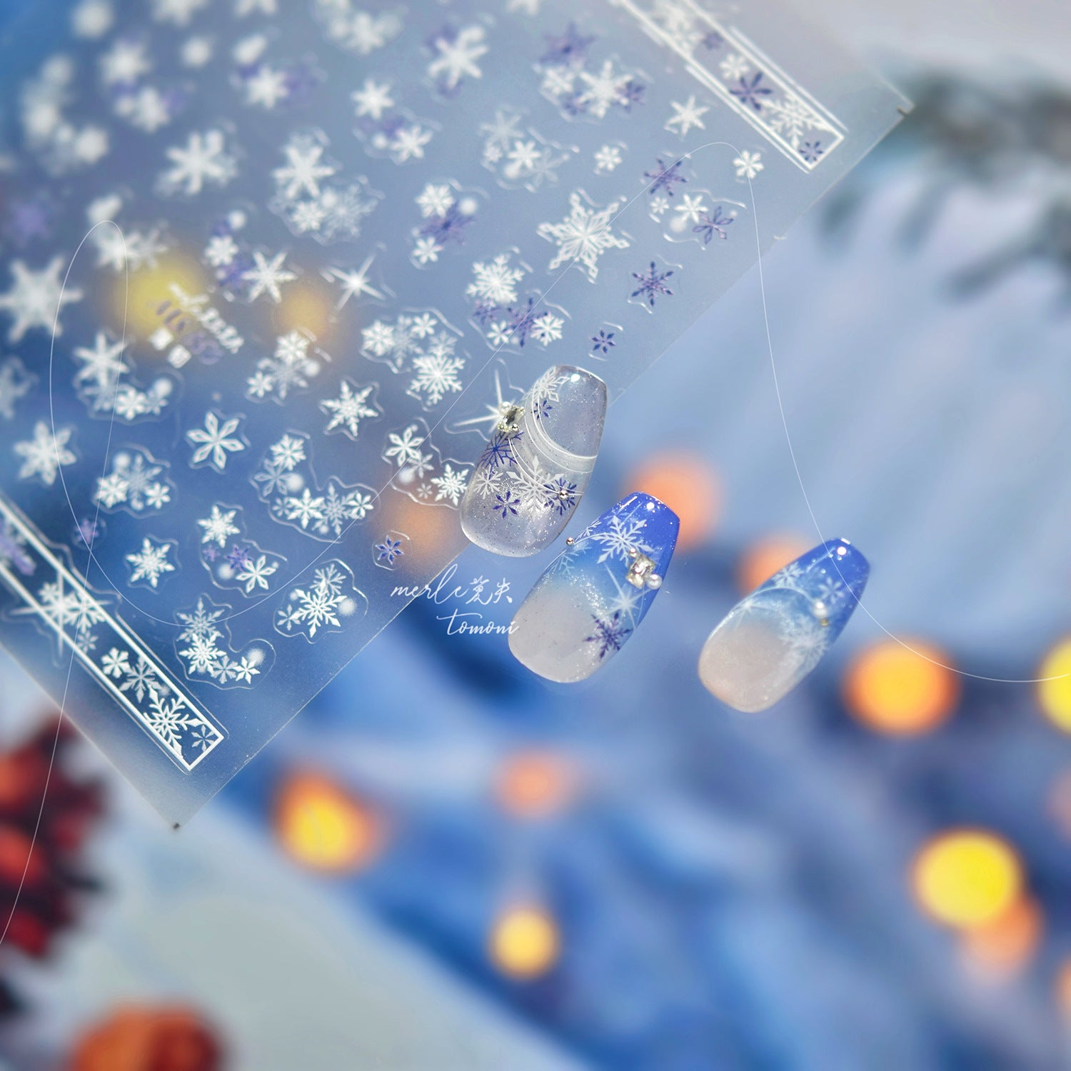 365nails: 雪花與音符浮雕套組 美甲貼紙