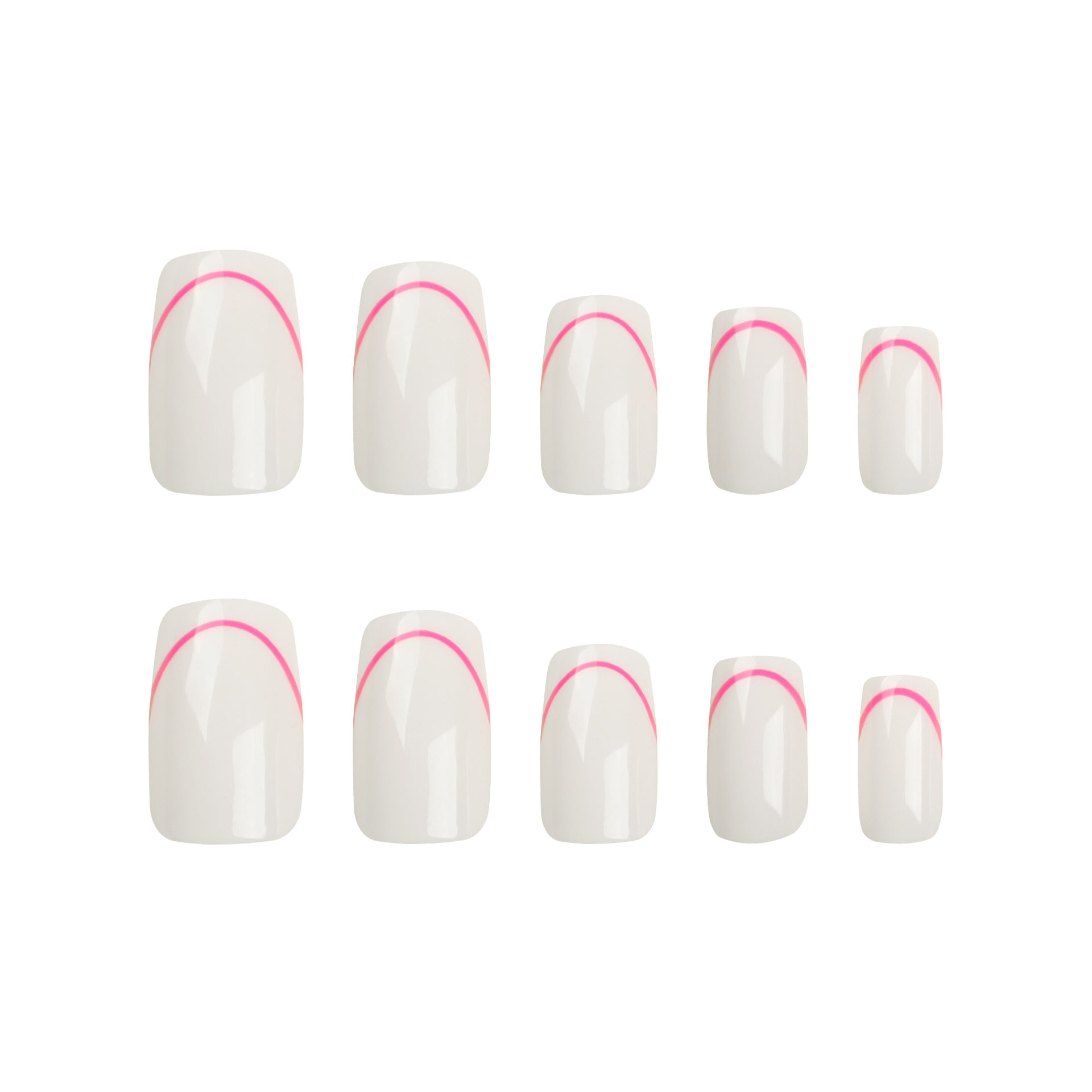 簡約方形美甲貼圖 假甲貼紙｜365nails