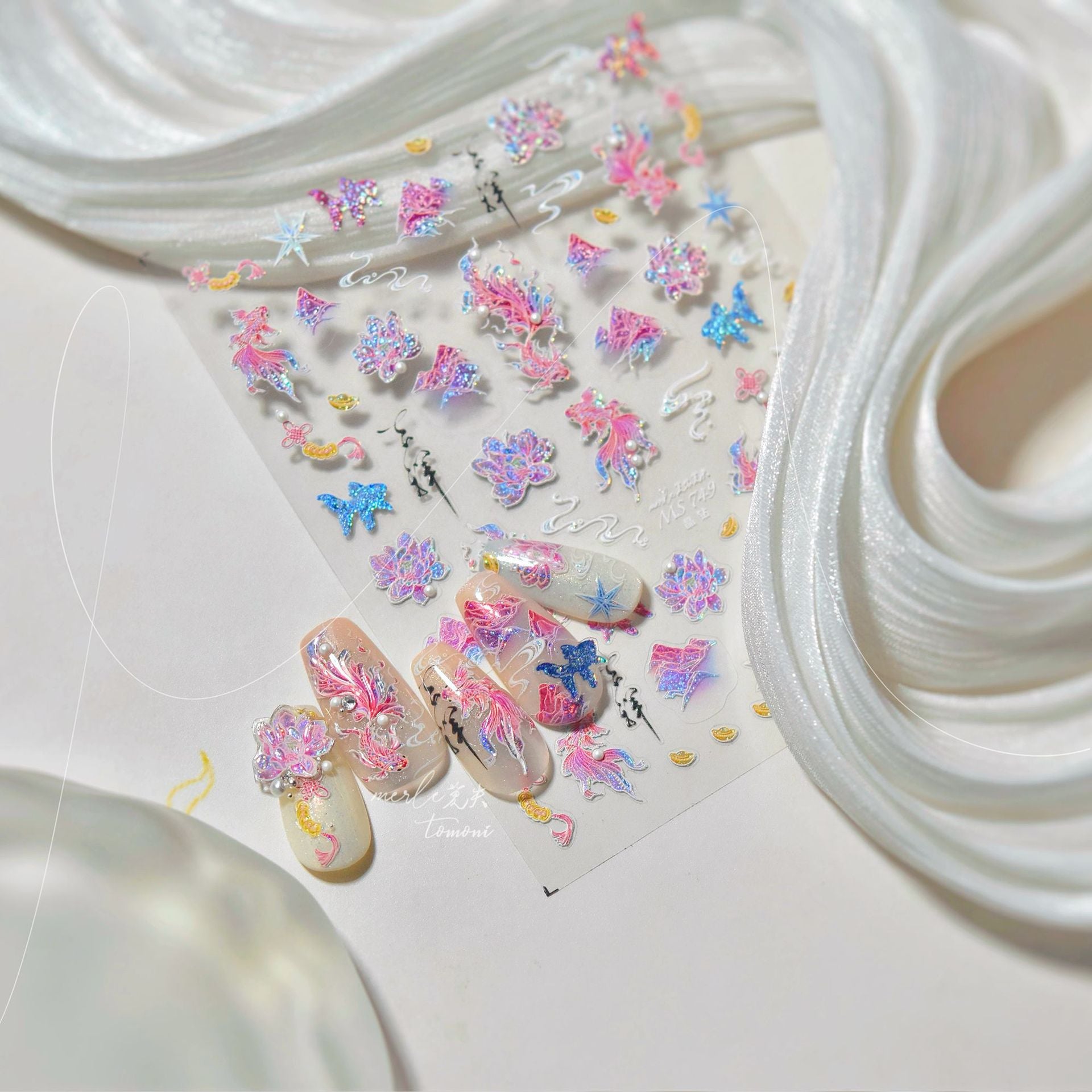 365nails: "Aurora Koi & Ocean Whimsy" –Nail Art Stickers