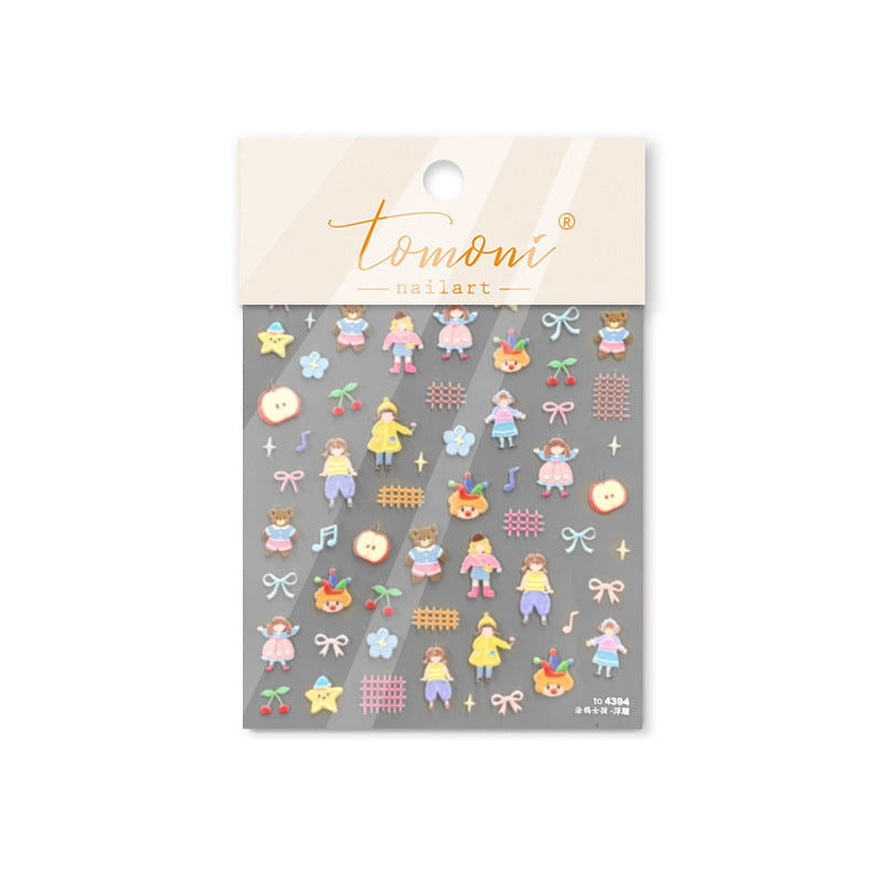 365nails: "Cartoon Girl & Friends" – nail art stickers