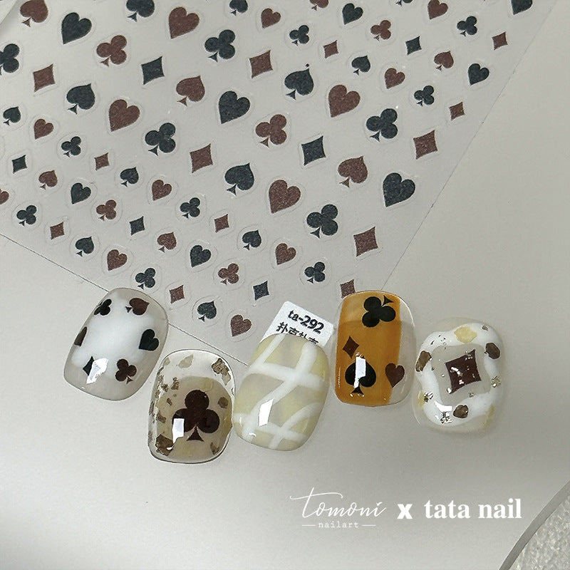 Matte Heart Nail Stickers – 5D Embossed Sweet Love Set