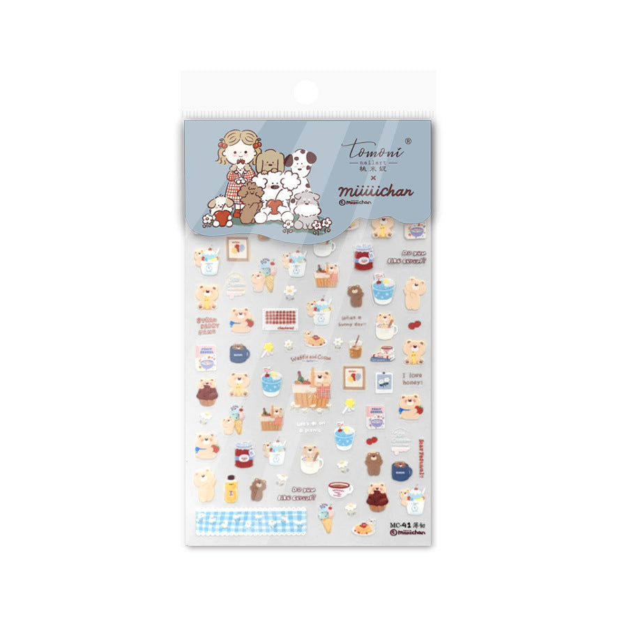 365nails: "Cute Puppy & Snack Embossed Set" – Nail Art Stickers