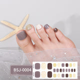 Semi-Cured Gel Nail Strips 3D Floral Glossy Toe Design (MOQ=3)