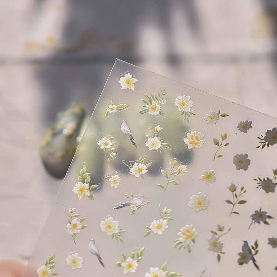365nails: "Elegant Camellia & Bird" – nail art stickers