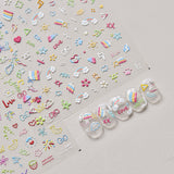 3D Embossed Nail Stickers – Whimsical Collection