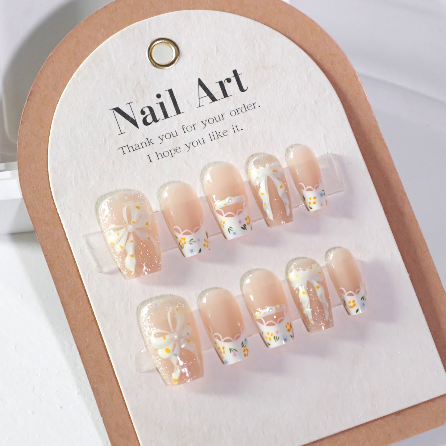 3D bow manicure  short ballet wearable  cat eye  hot-selling wearable ｜365nails
