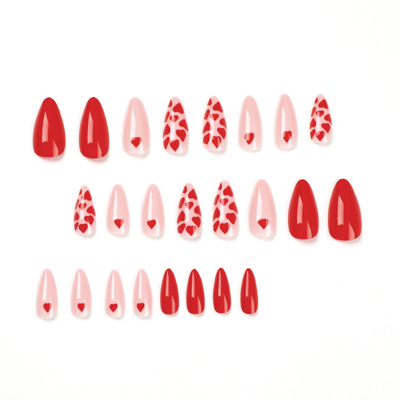 粉色愛心可拆卸穿戴甲成品甲片｜批發｜365nails