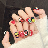 Festive Christmas Cartoon Press On Nails