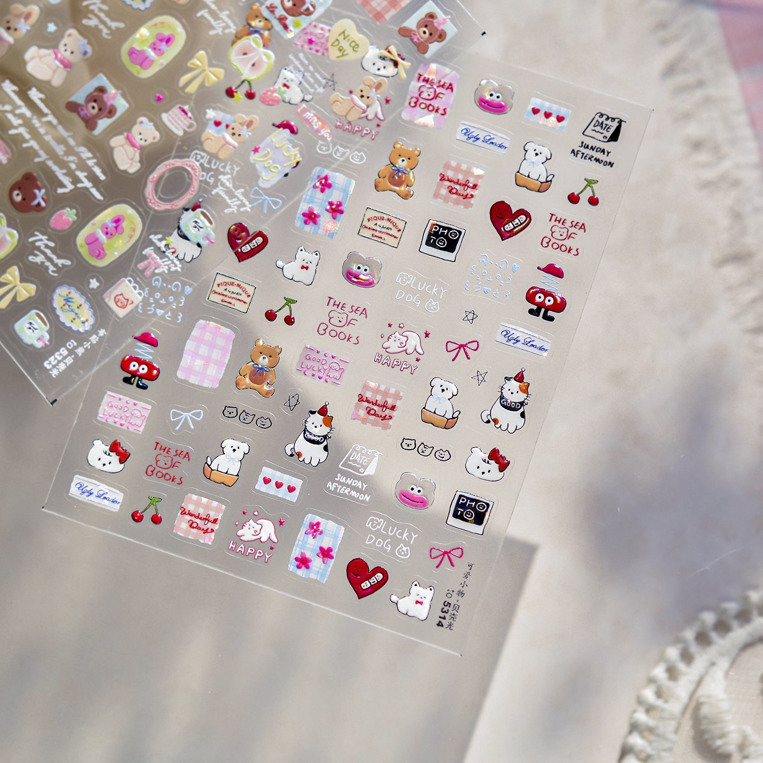 Kawaii Cute Collection: "Lucky Little Things" – 3D Embossed Nail Sticker