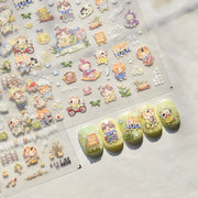 365nails: "Chat mignon gaufré quotidien" – Autocollants pour ongles