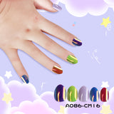 Kids press-on nails Color safety and environmental protection patch Glossy phosphorescent nail