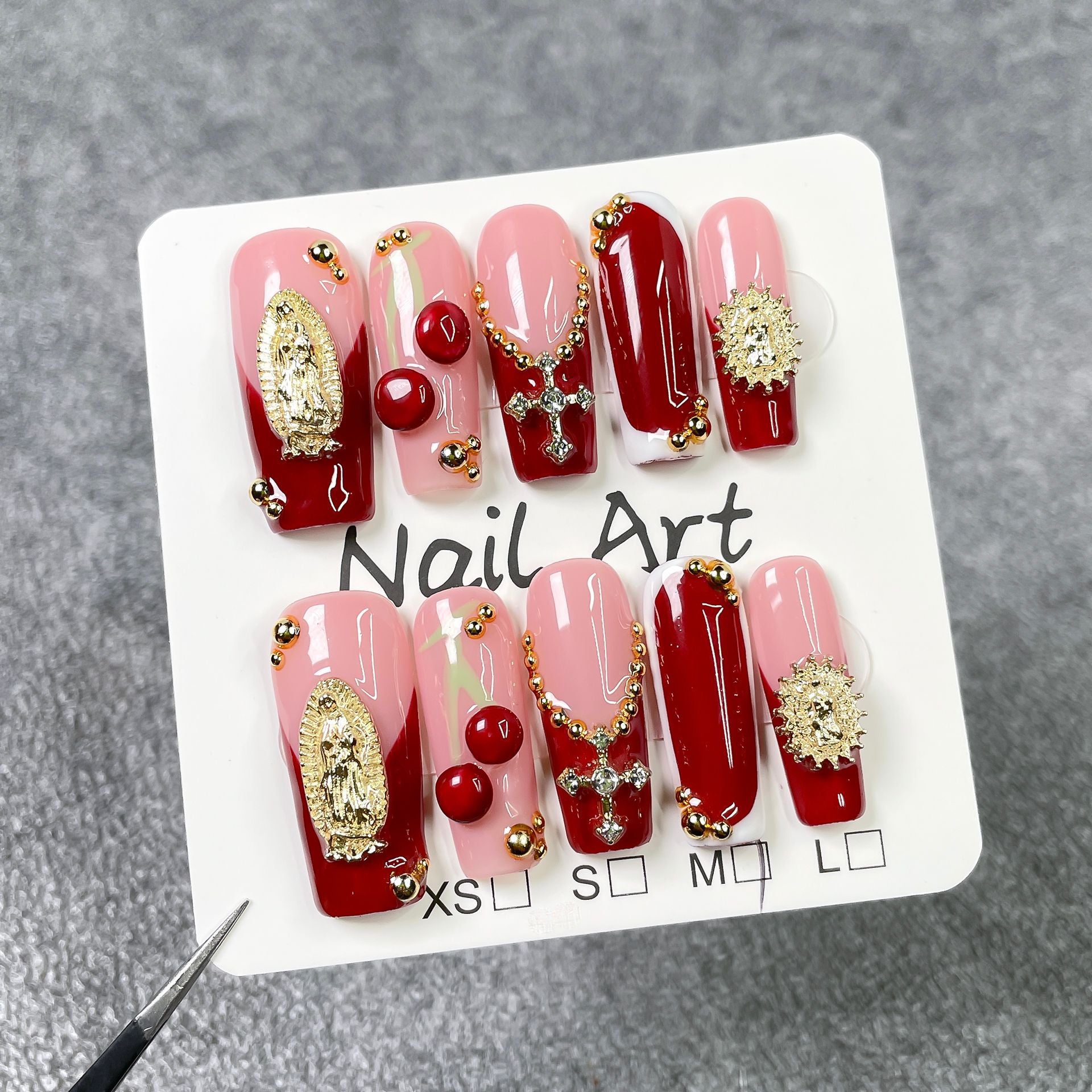 Crimson Devotion Series Press-On Nails