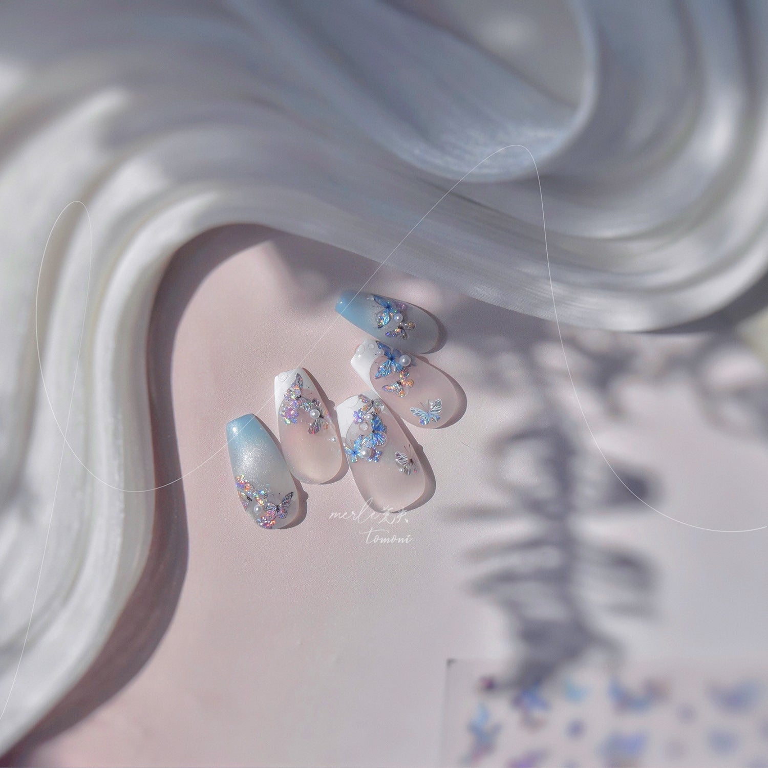 365nails: "jelly iridescent mini butterfly" – Nail Art Stickers