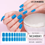 Semi-Cured Gel Nail Strips Pure Color Vibrant Multi-Shade Glossy Set (MOQ=3)
