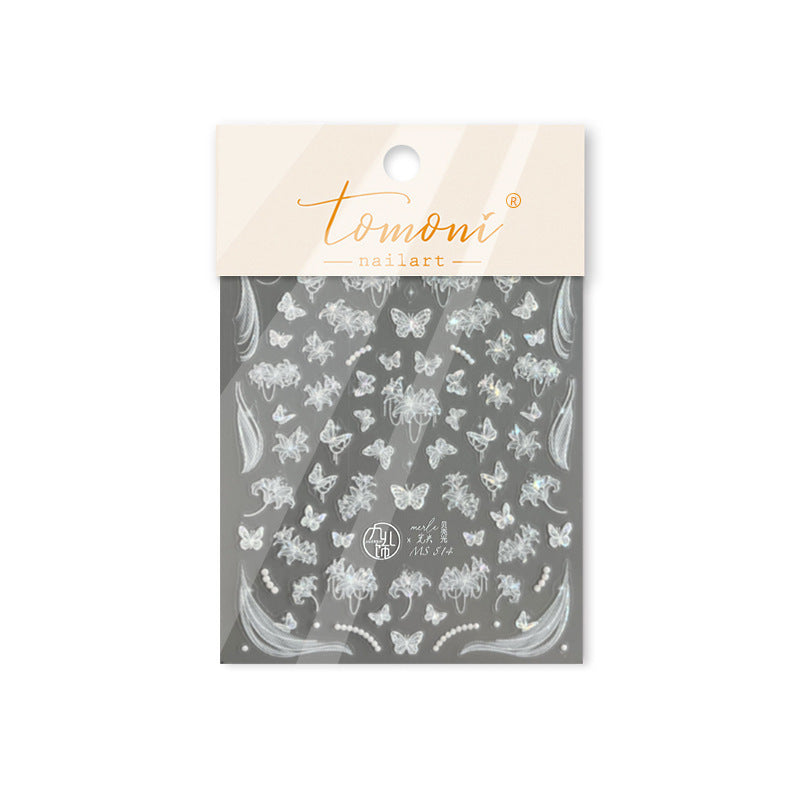 365nails: "Iridescent Lace & Bow" – nail art stickers