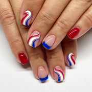 365nails: Independence Day Dynamic Swirl Press-On Nails