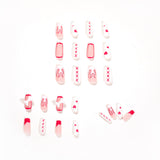 Lazo de llama de polvo de pato mandarín, uña postiza terminada, pieza de uña removible | 365nails