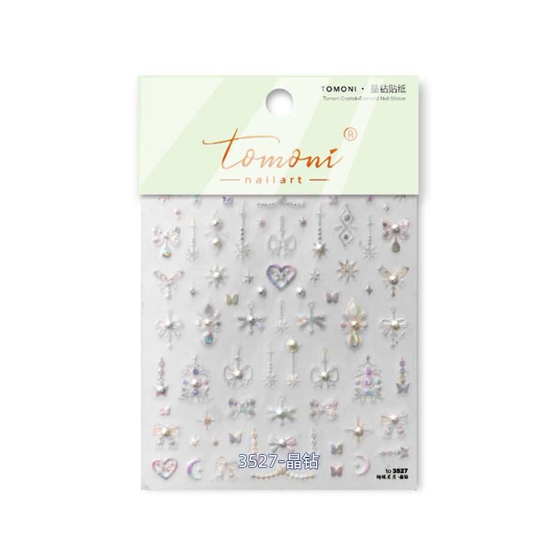 365nails: "coração de cristal com laço" – Adesivos para Unhas