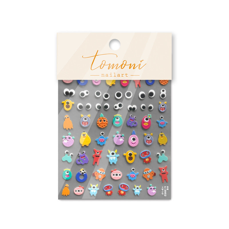 365nails: "cute little monster" – Nail Art Stickers