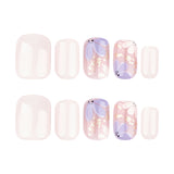 Novos produtos mais vendidos para primavera e verão, almofadas para unhas postiças com estampa floral, almofadas curtas para unhas quadradas, atacado｜365nails