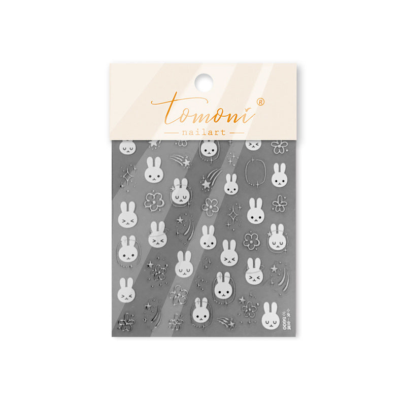 Silver Bunny – Kawaii Cute Nail Art Set