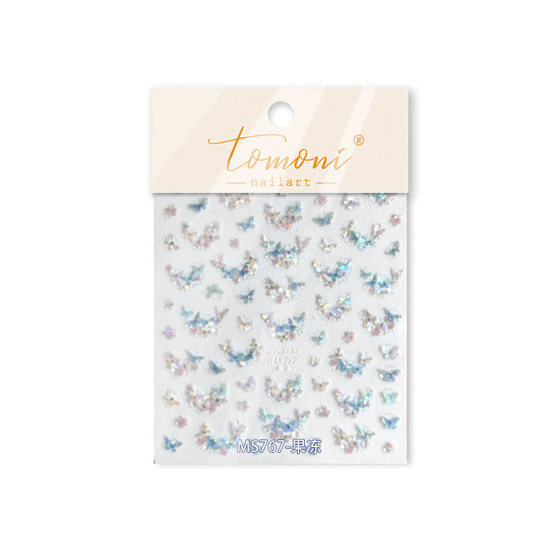 365nails: "jelly iridescent mini butterfly" – Nail Art Stickers