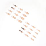 White French Butterfly  Press on nail nail patch  Art Finished ｜365nails