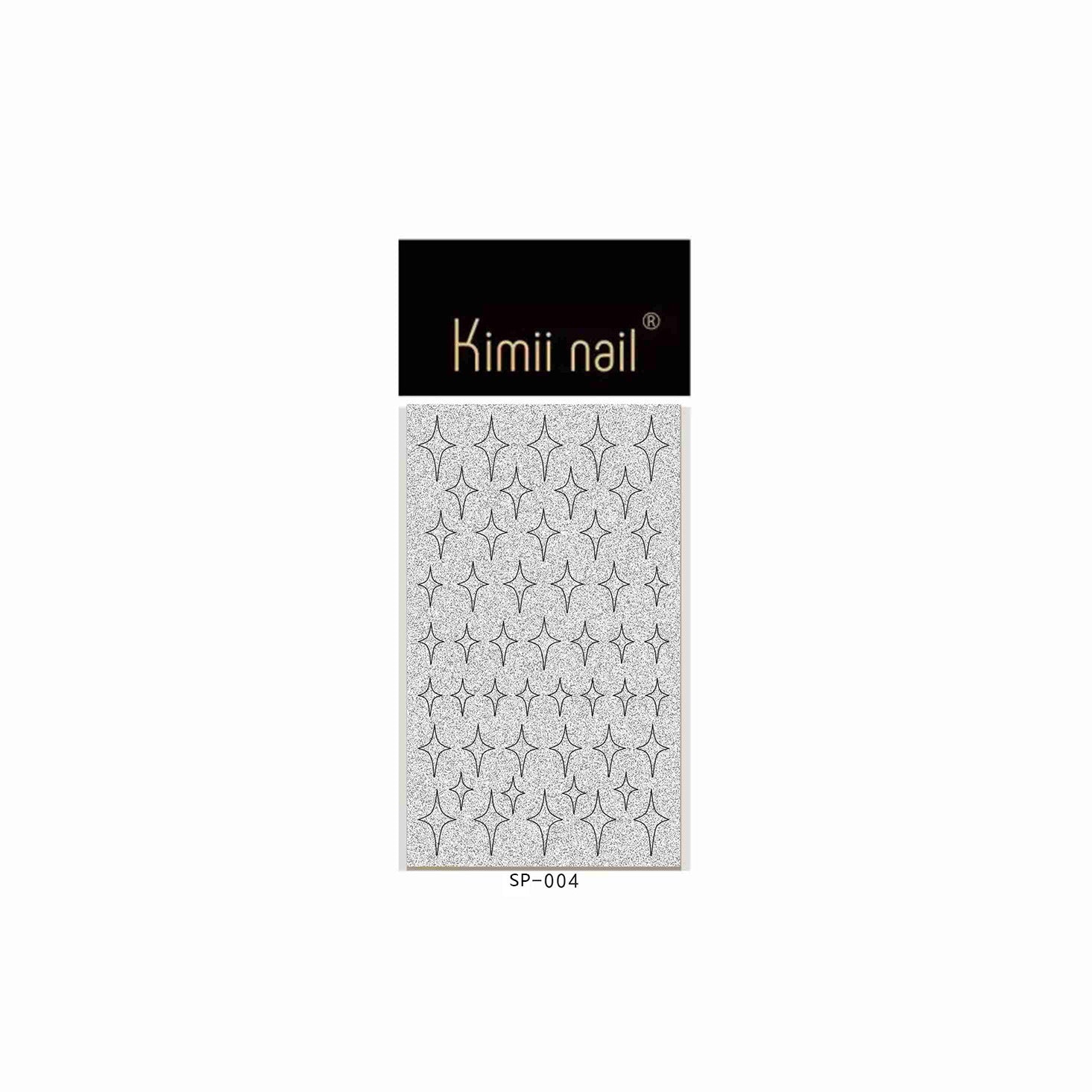 Glitter Outline Nail Sticker Collection – Minimalist Geometric & Festive Set